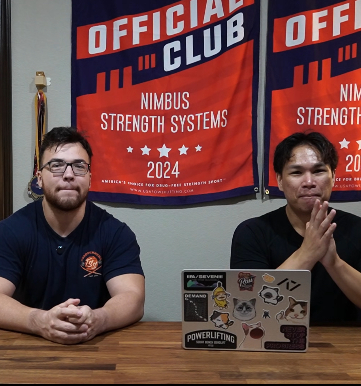Theo and Eric Powerlifting Podcast Studio